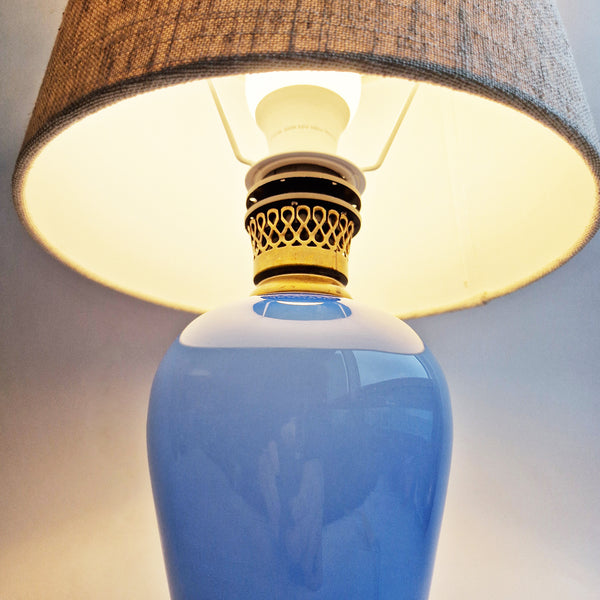 Mid-century Murano glass table lamp by Venini