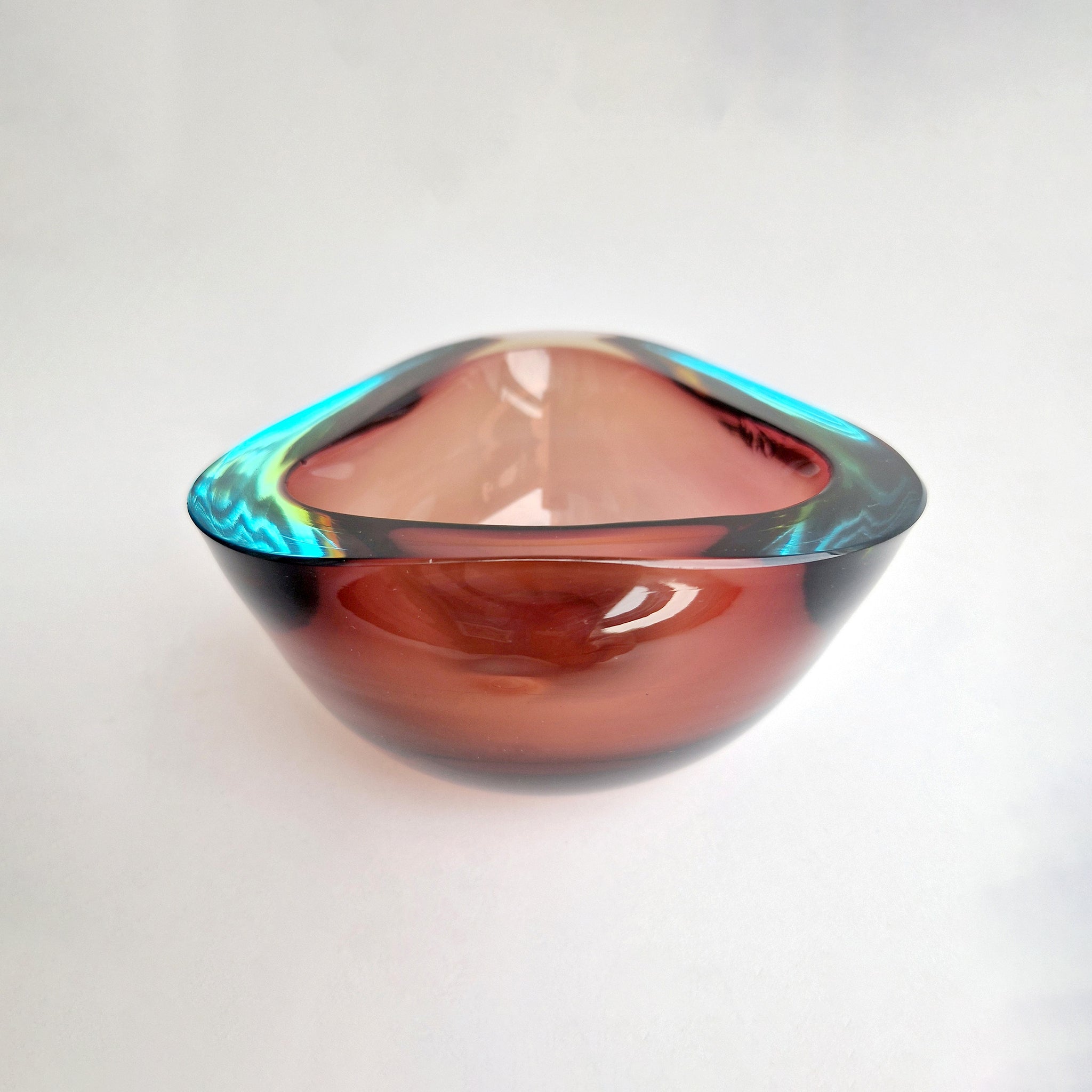 Mid-century Murano triangular bowl