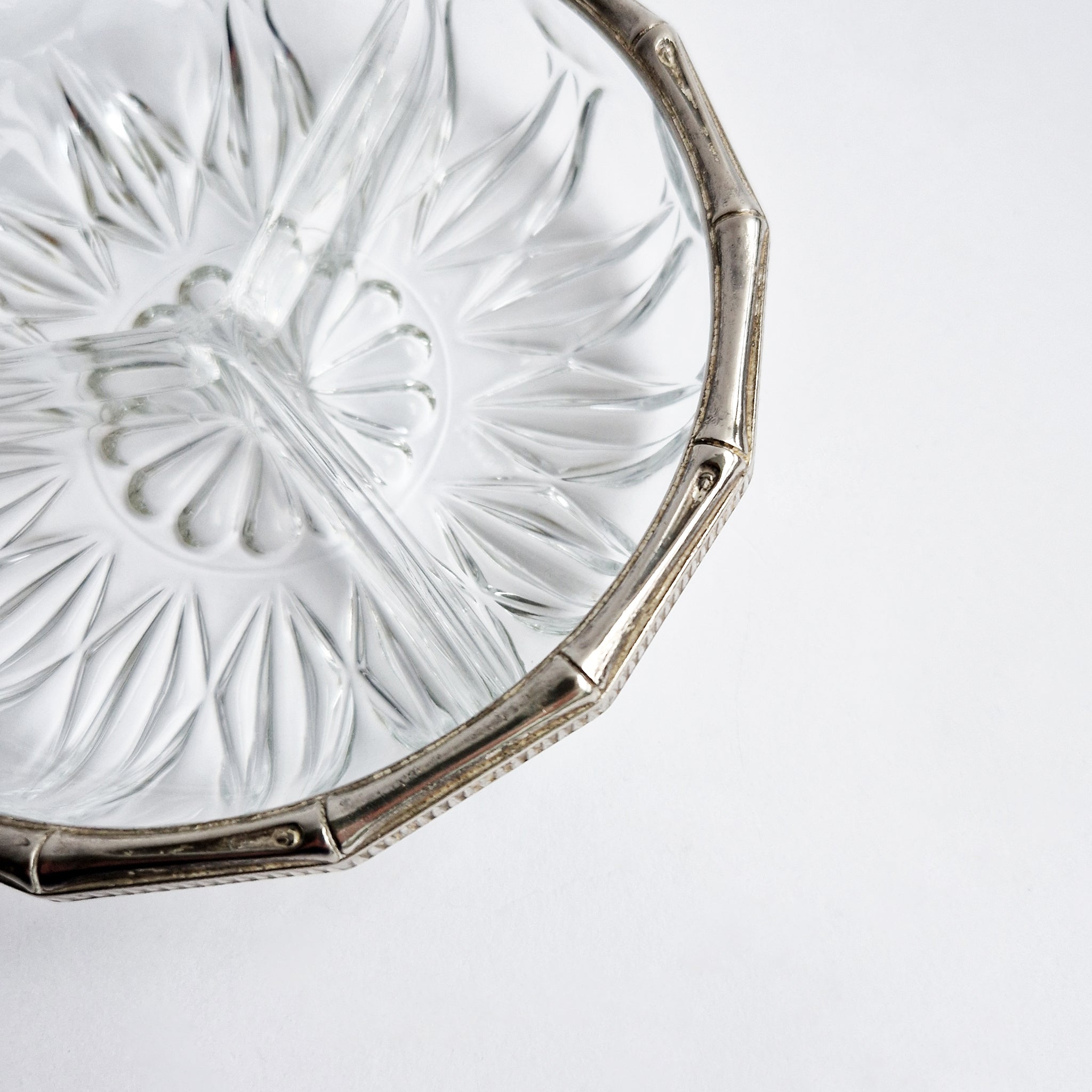 Mid-century glass aperitivo dish