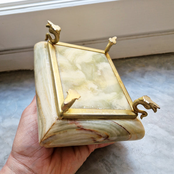 Mid-century Italian onyx jewelry box