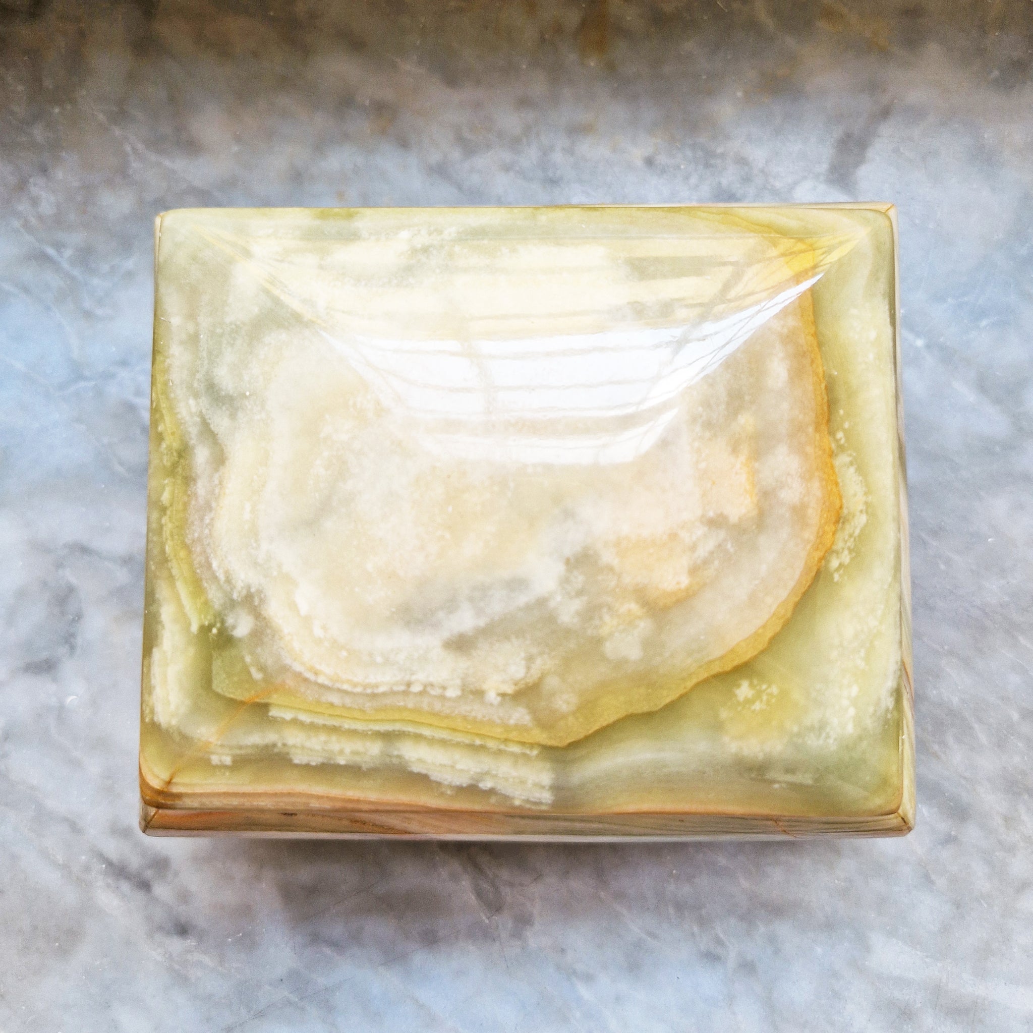 Mid-century Italian onyx jewelry box