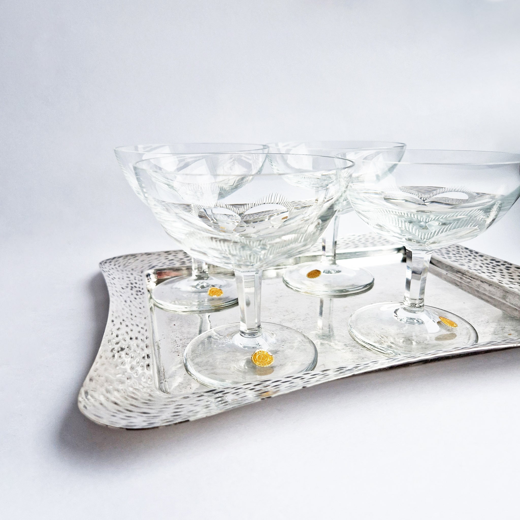 Mid-century Italian champagne glasses