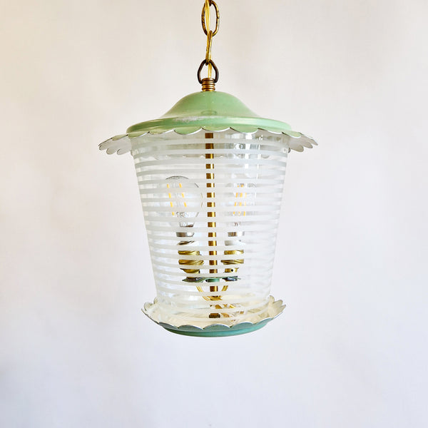 Mid-century Italian glass lantern