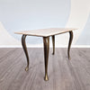 Mid-century Italian pink marble and brass coffee table
