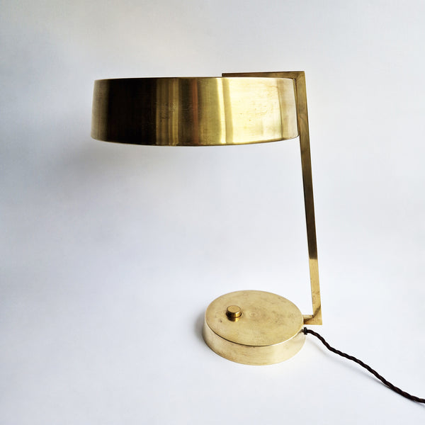 Mid-century large brass table lamp by Stilux Milano attrib.