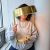 Mid-century large brass table lamp by Stilux Milano attrib.