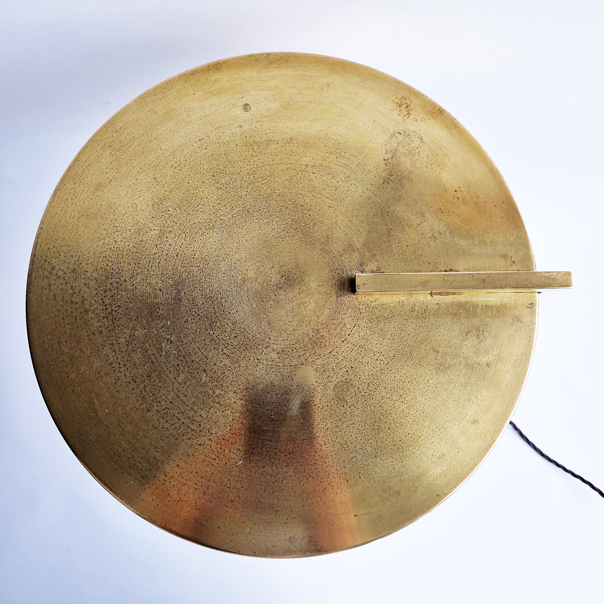 Mid-century large brass table lamp by Stilux Milano attrib.