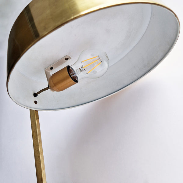Mid-century large brass table lamp by Stilux Milano attrib.