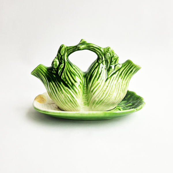 Mid-century ceramic fennel cruet set by Italica Ars