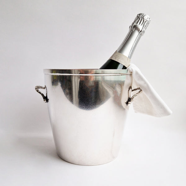 Vintage silver-plated wine cooler by Bossi de Uberti
