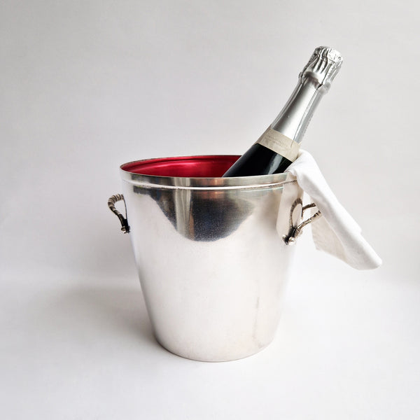 Vintage silver-plated wine cooler by Bossi de Uberti