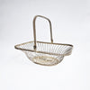 Mid-century silver-plated wire basket