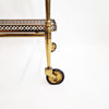 Mid-century brass serving trolley with tray