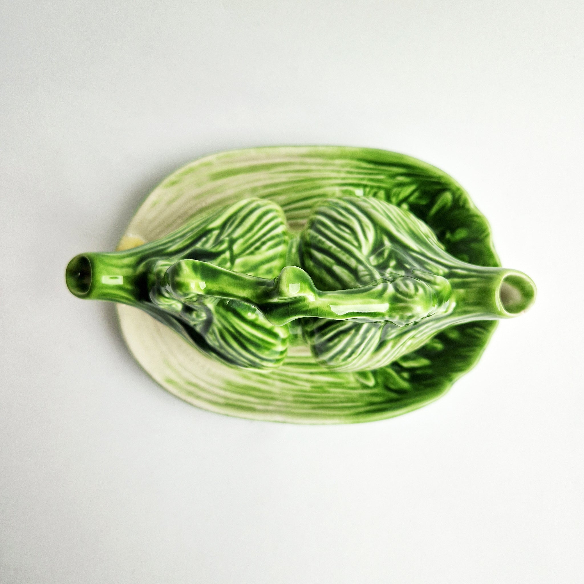 Mid-century ceramic fennel cruet set by Italica Ars