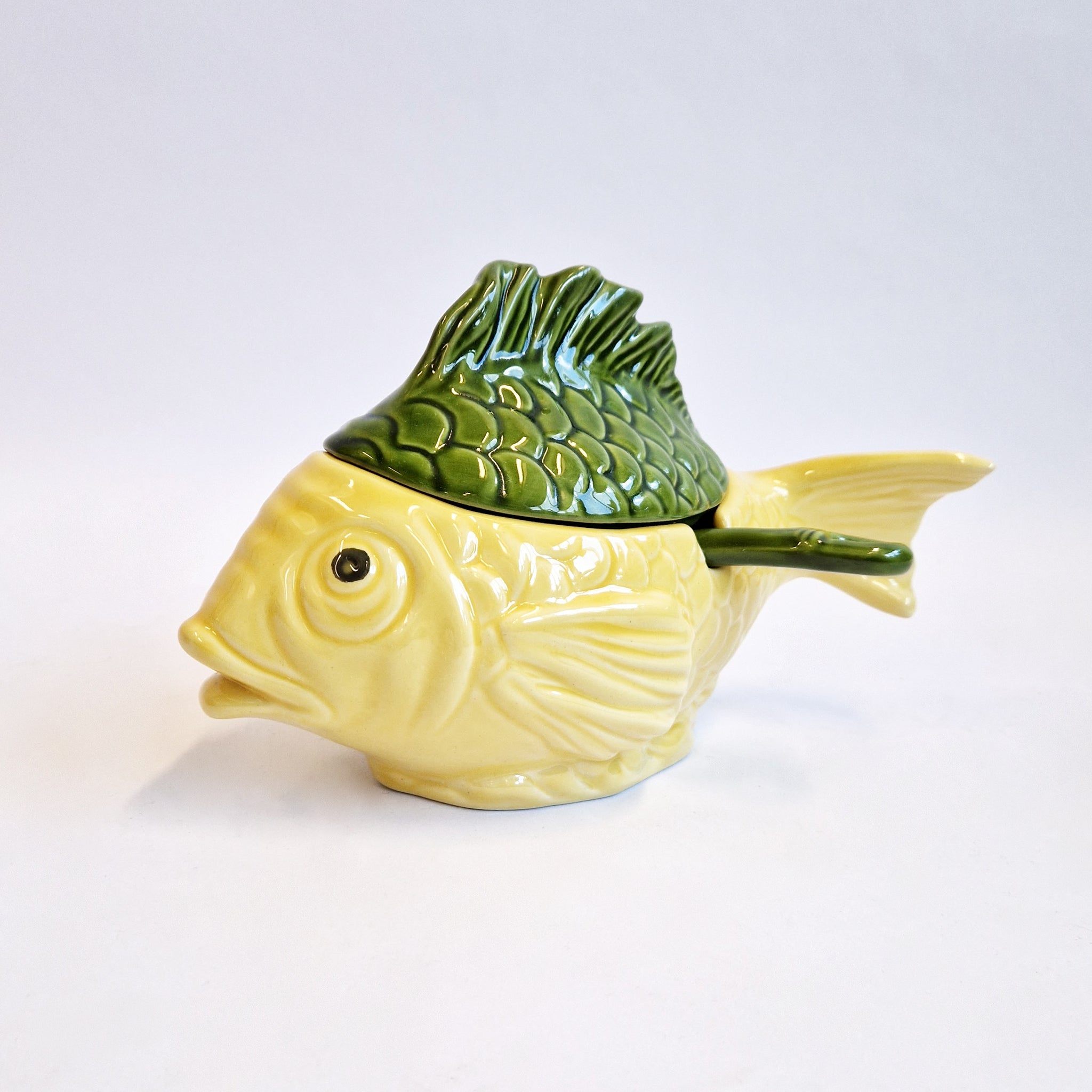 Mid-century ceramic fish tureen by Ivos Pacetti
