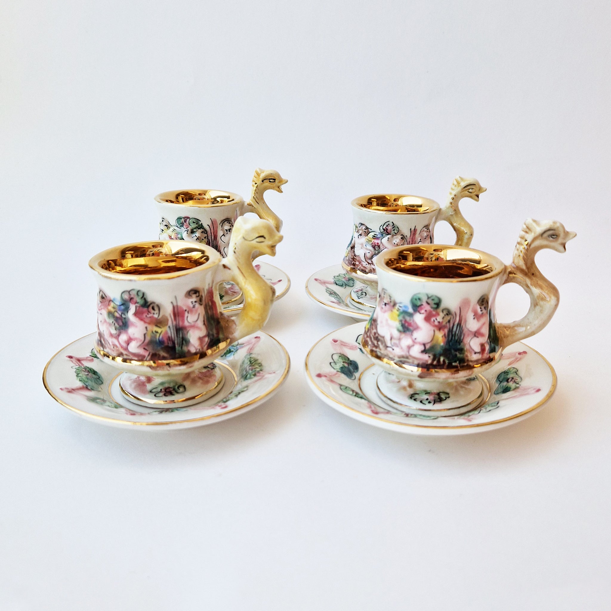 Mid-century coffee cups by R.Capodimonte