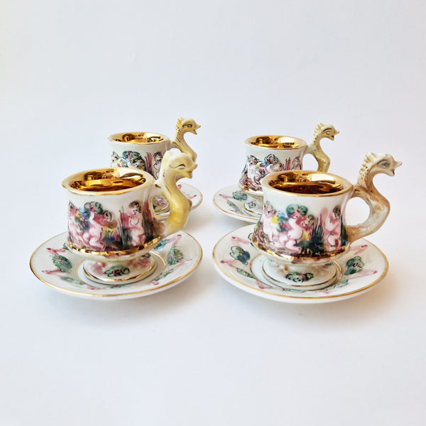 Mid-century coffee cups by R.Capodimonte