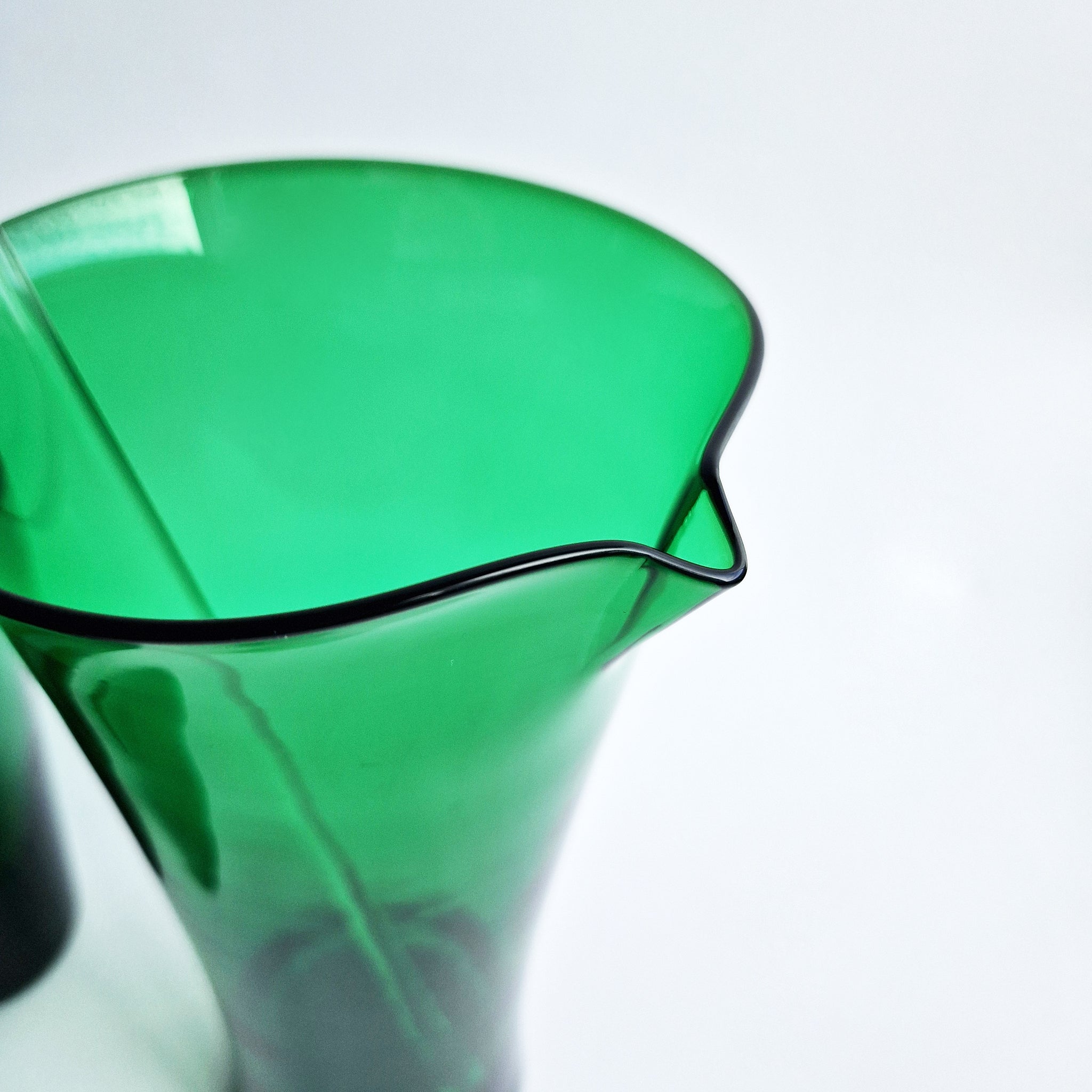 Mid-century Italian green glasses and carafe set