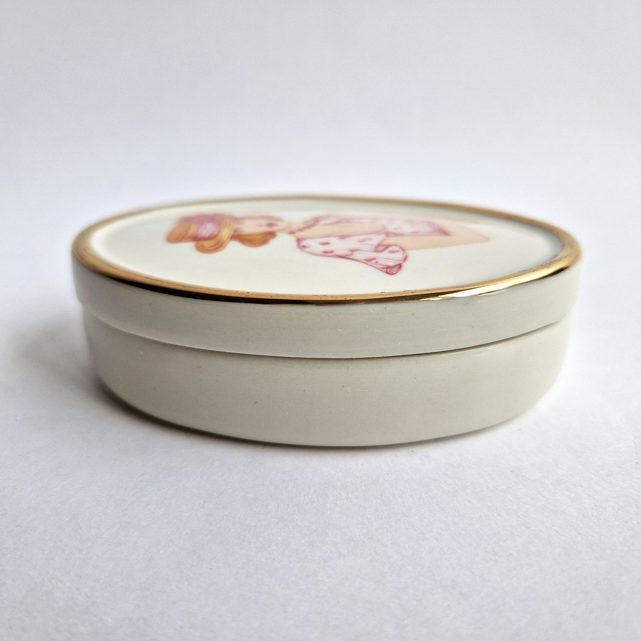 Mid-century porcelain trinket box