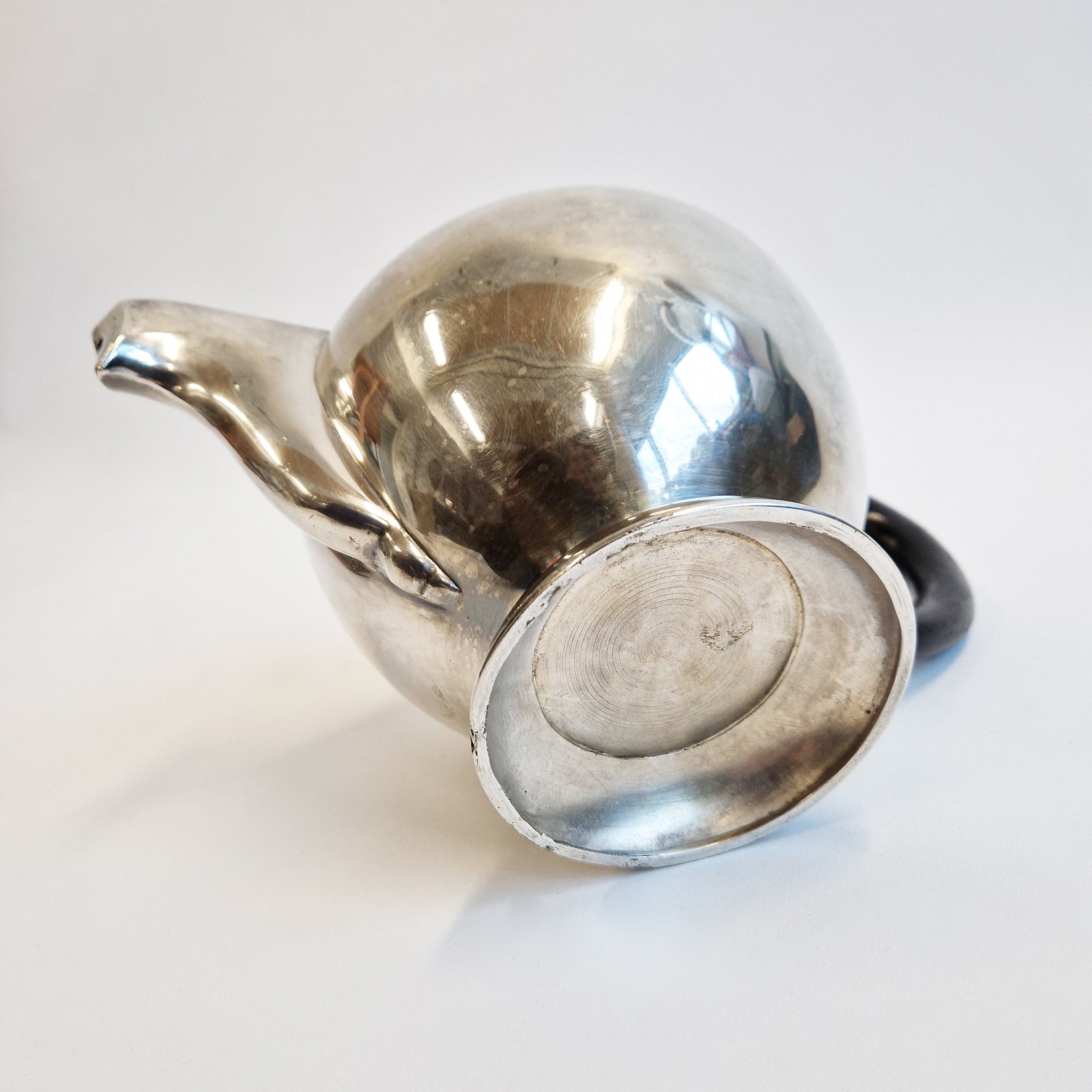 Art Deco style teapot in Alpaca silver