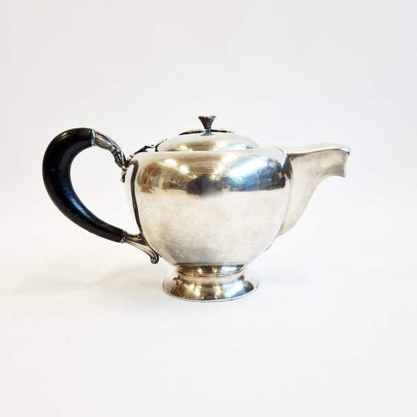 Art Deco style teapot in Alpaca silver