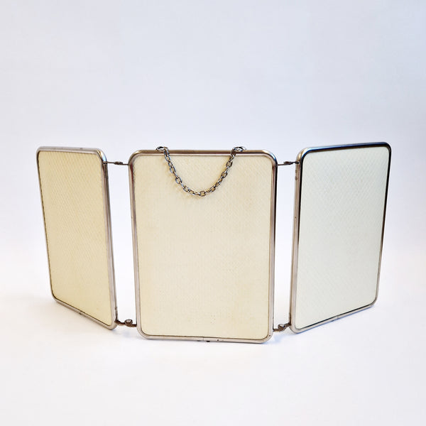 Mid-century folding travel mirror