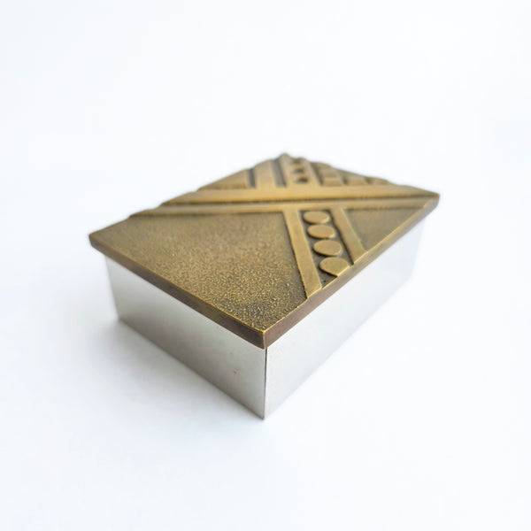 1970s Italian bronze trinket box