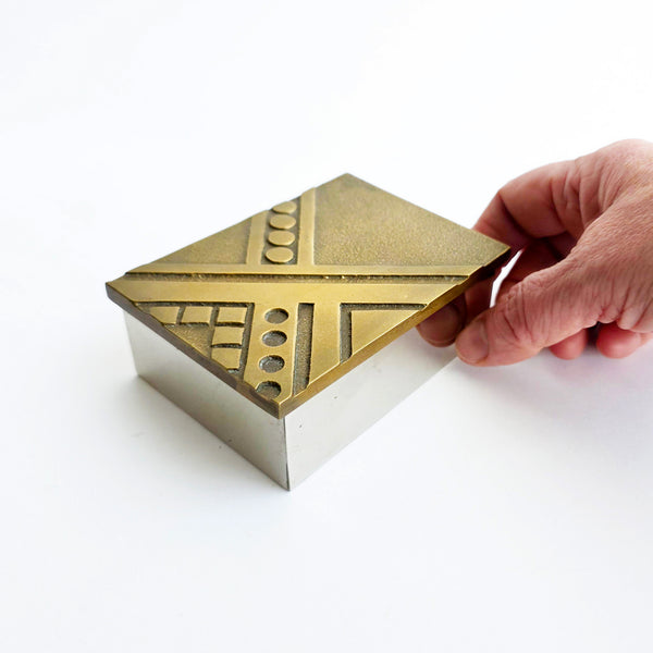 1970s Italian bronze trinket box
