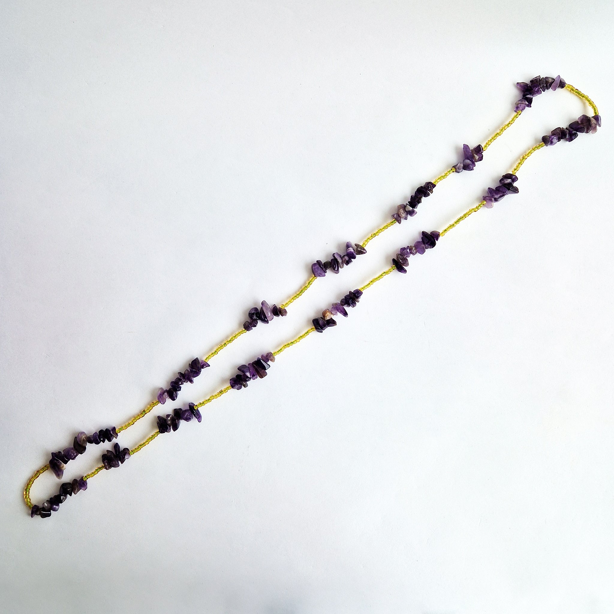 Pre-owned amethyst and bead necklace