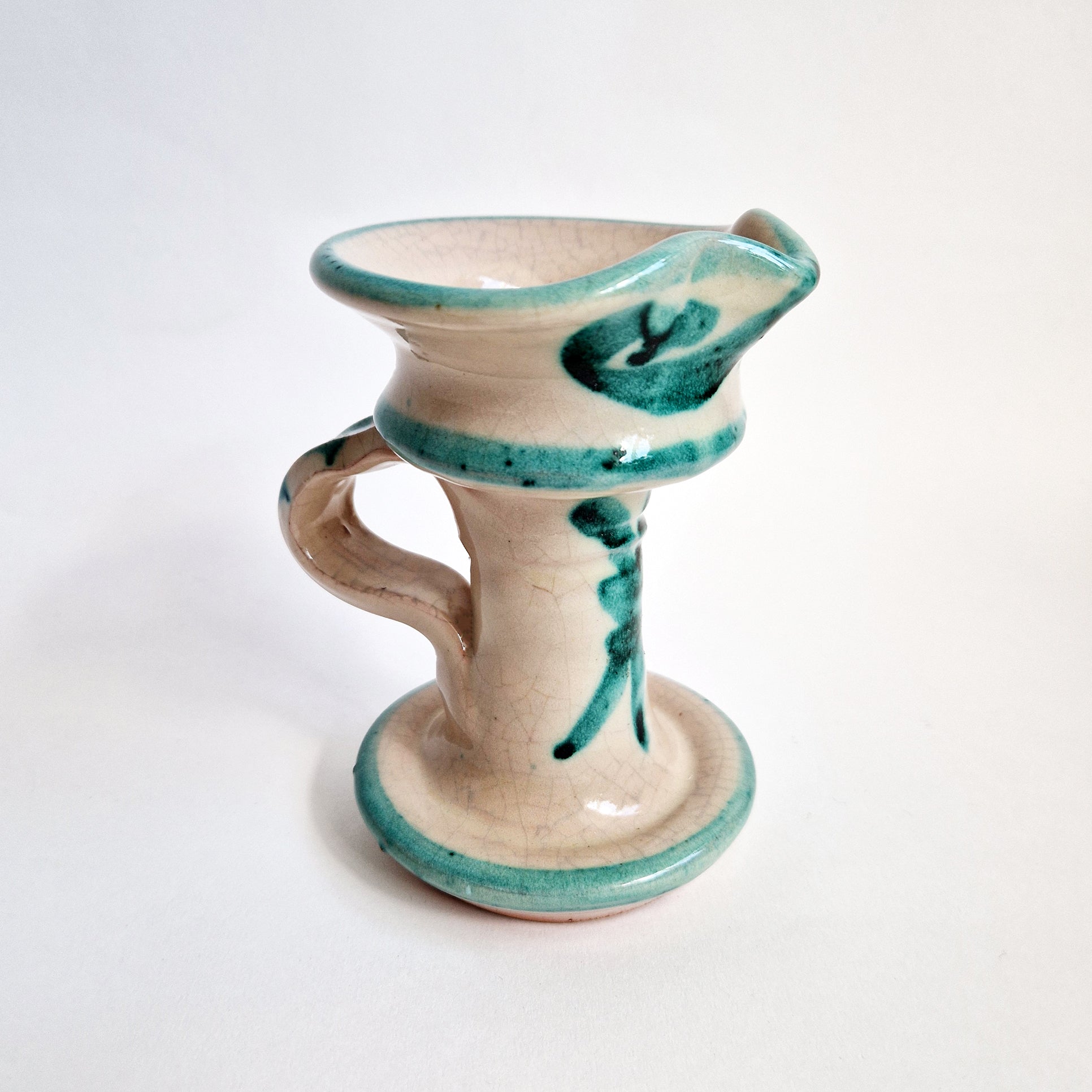 Pre-loved Italian terracotta candle holder