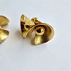 Pre-loved golden swirl clip-on earrings