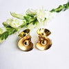 Pre-loved golden swirl clip-on earrings