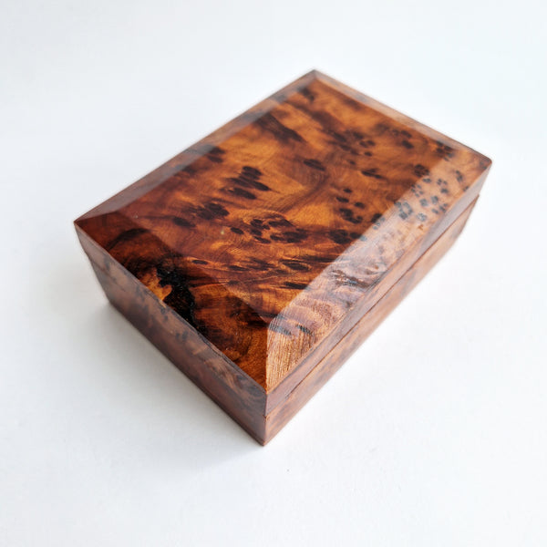 Pre-loved burlwood trinket box