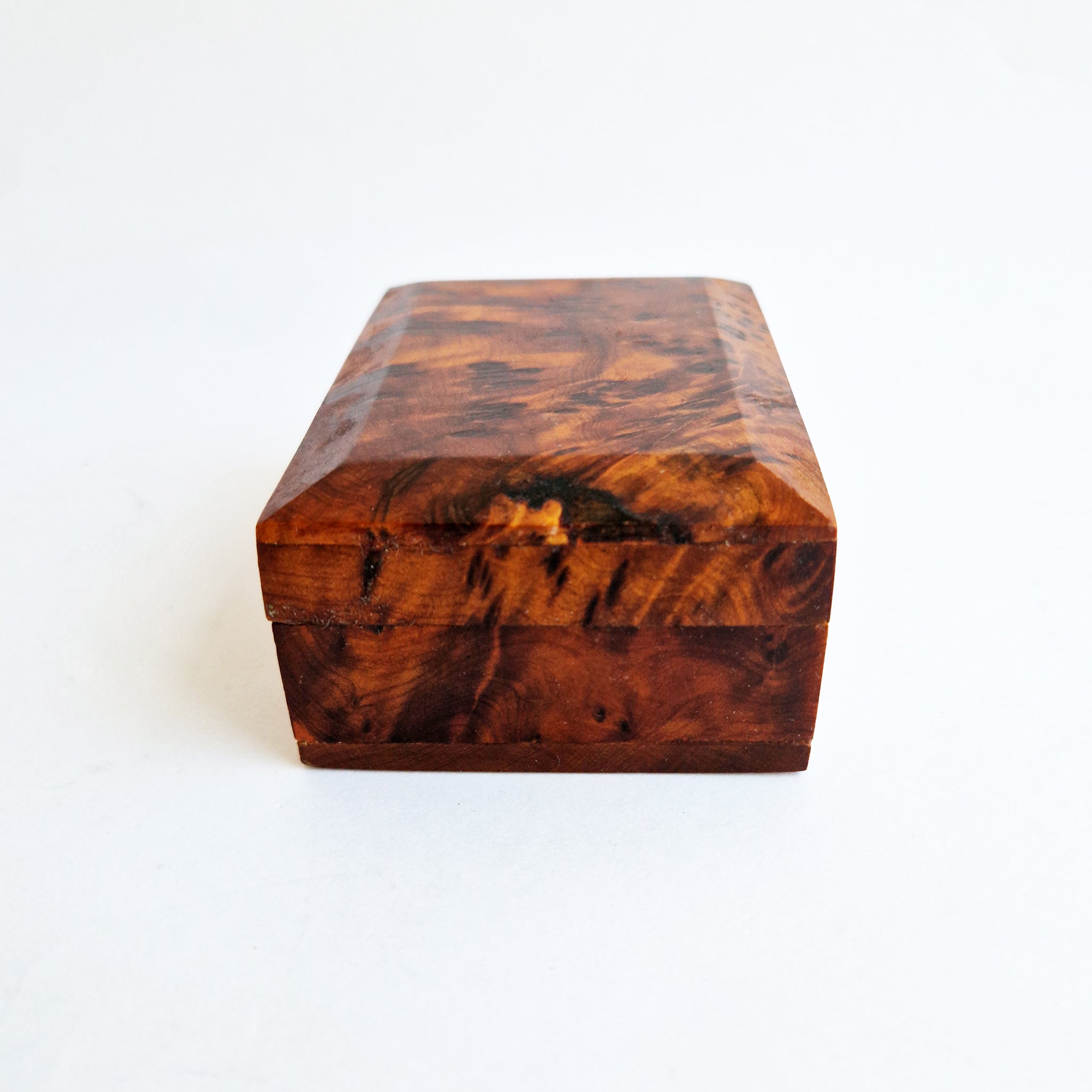Pre-loved burlwood trinket box