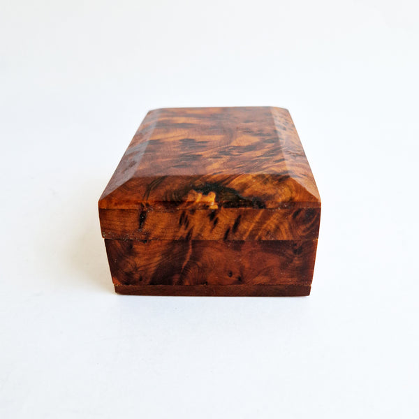 Pre-loved burlwood trinket box