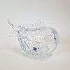 Pre-loved crystal fish lidded bowl