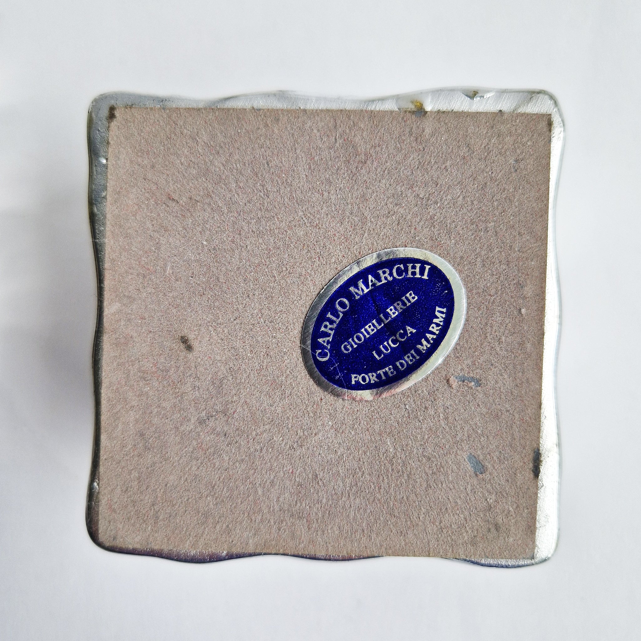 Pre-loved Italian silvered ceramic trinket box