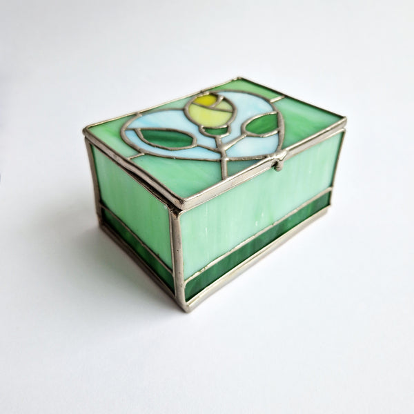 Pre-loved stained glass trinket box