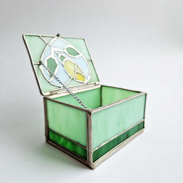 Pre-loved stained glass trinket box