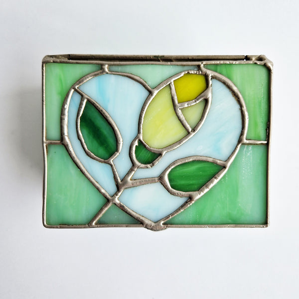 Pre-loved stained glass trinket box
