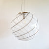Italian swirl glass ball hanging light