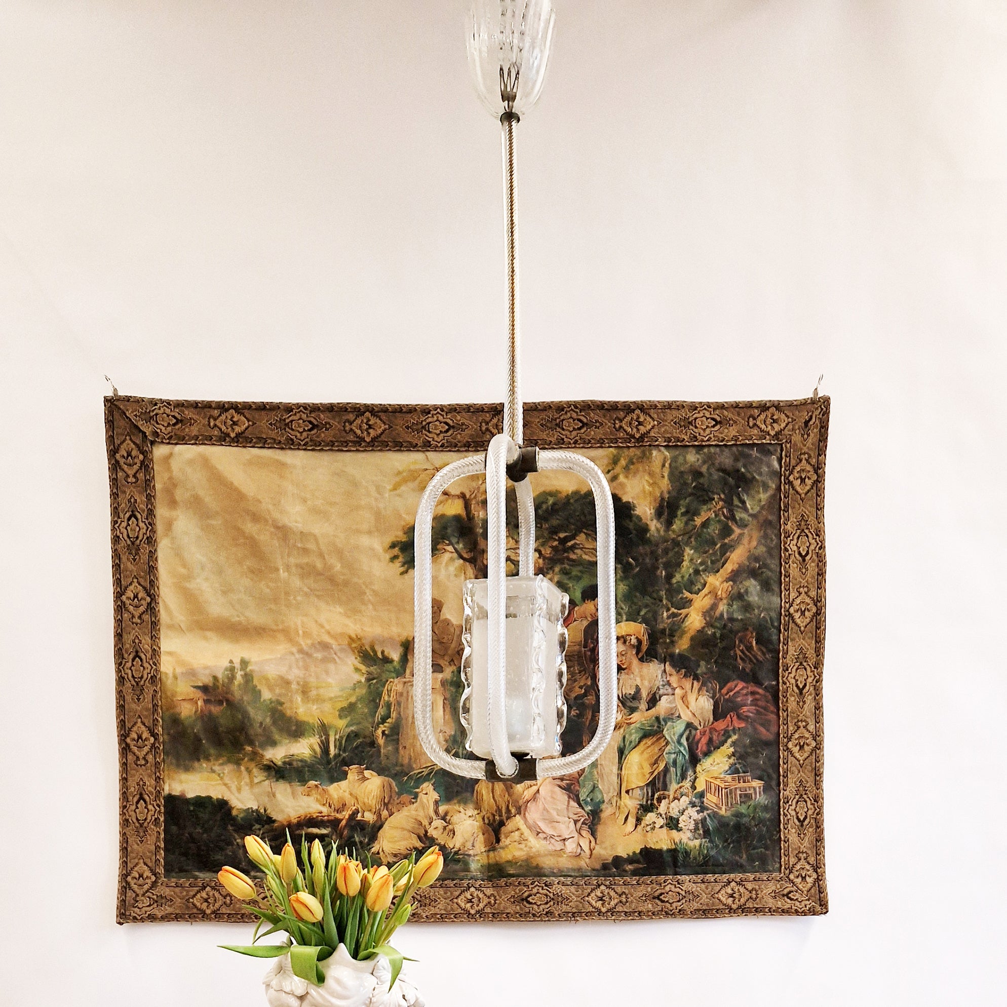 1940s Murano pendant light by Barovier and Toso