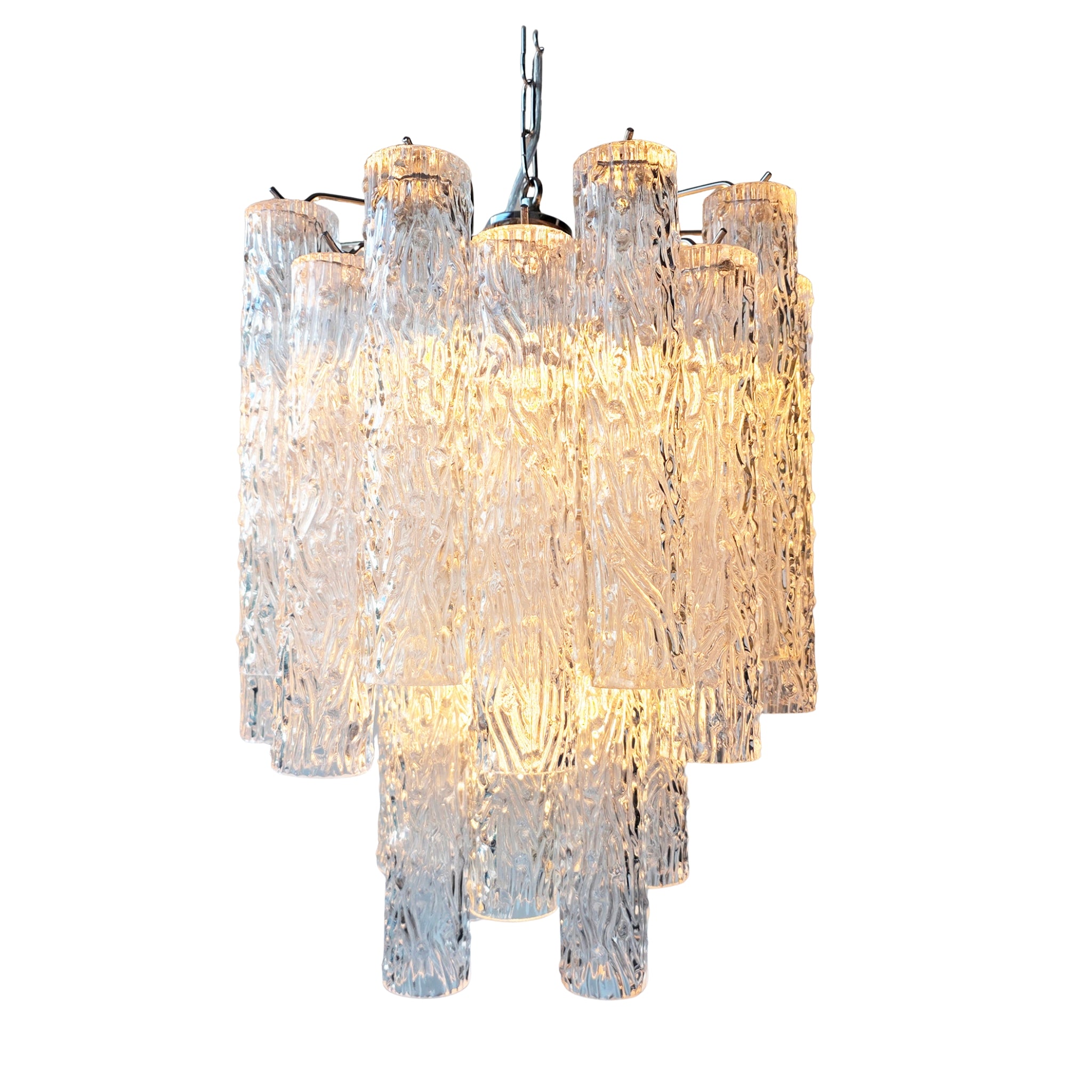 Vintage Murano glass tronchi chandelier