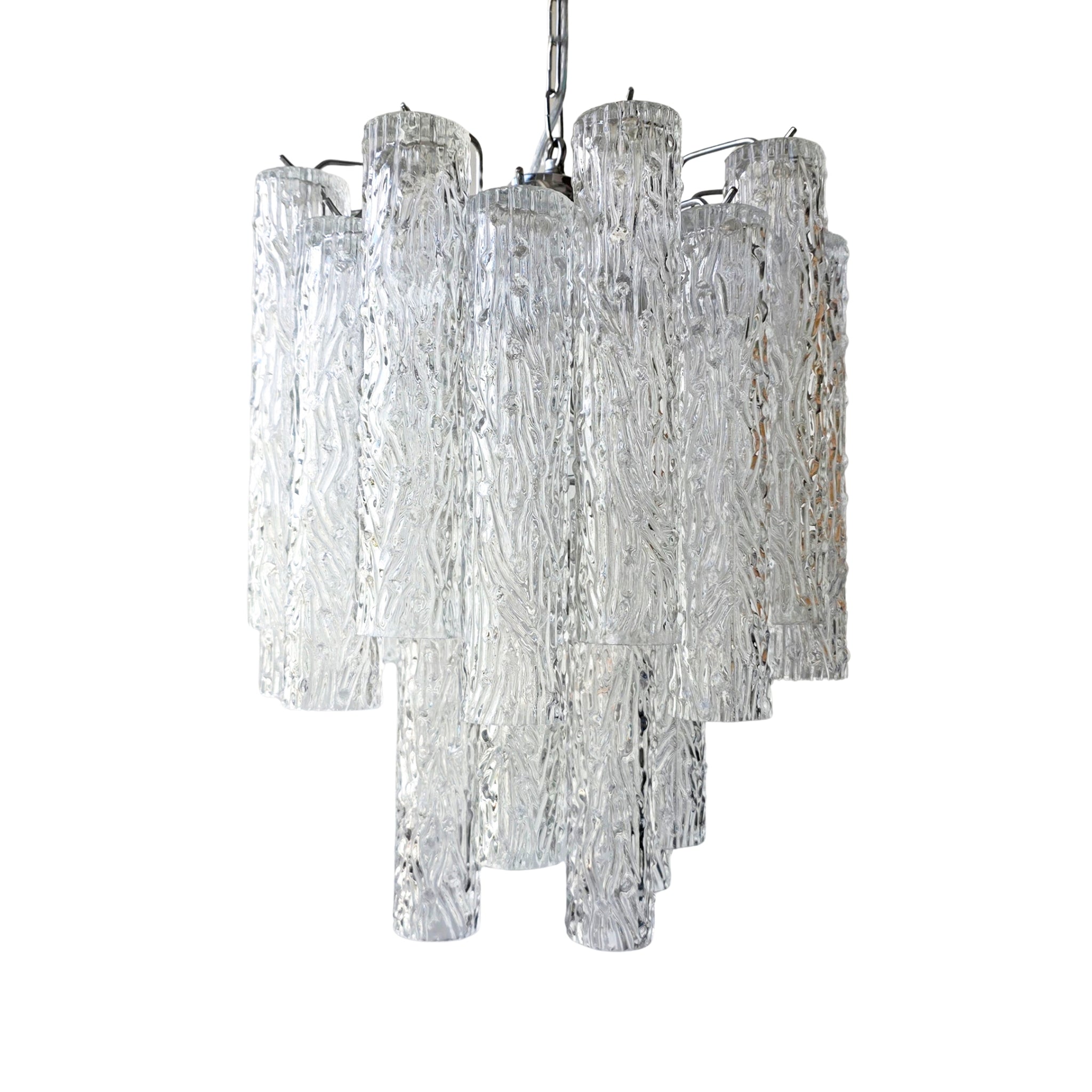 Vintage Murano glass tronchi chandelier