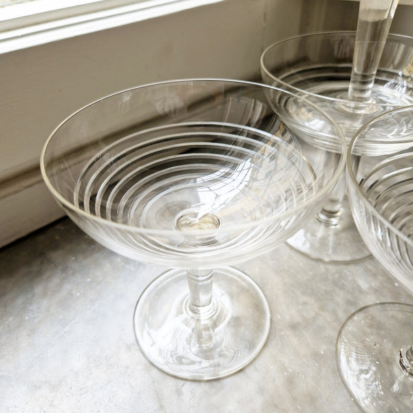 Vintage Italian champagne glasses set