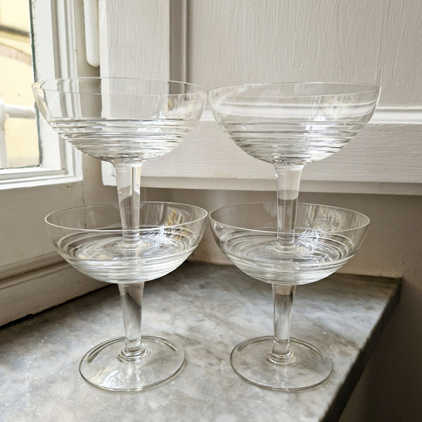 Vintage Italian champagne glasses set