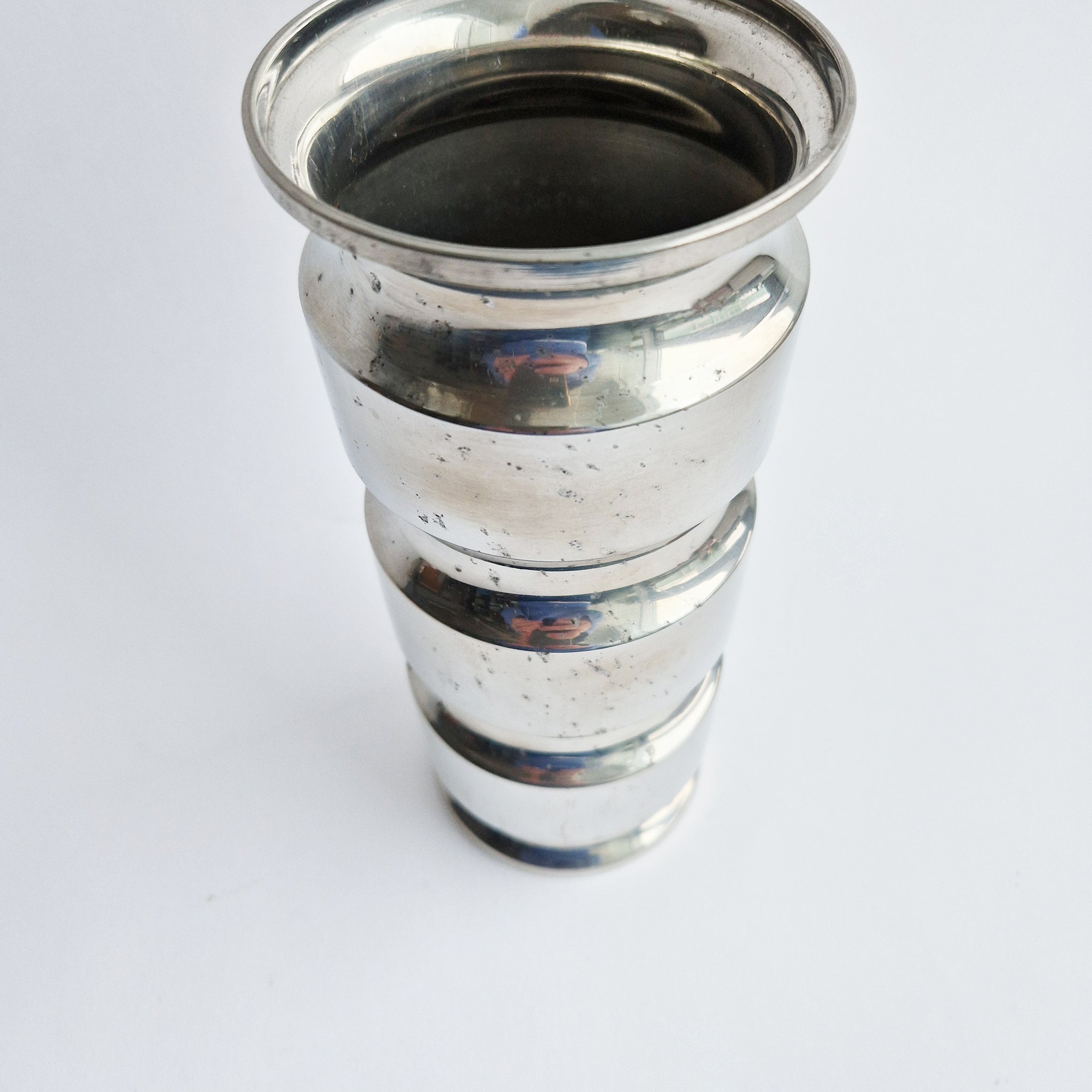 1960s Italian pewter vase by San Nazaro