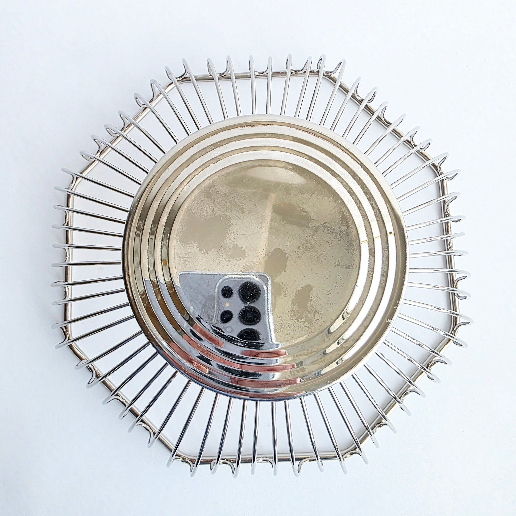 Vintage Alessi-style fruit basket