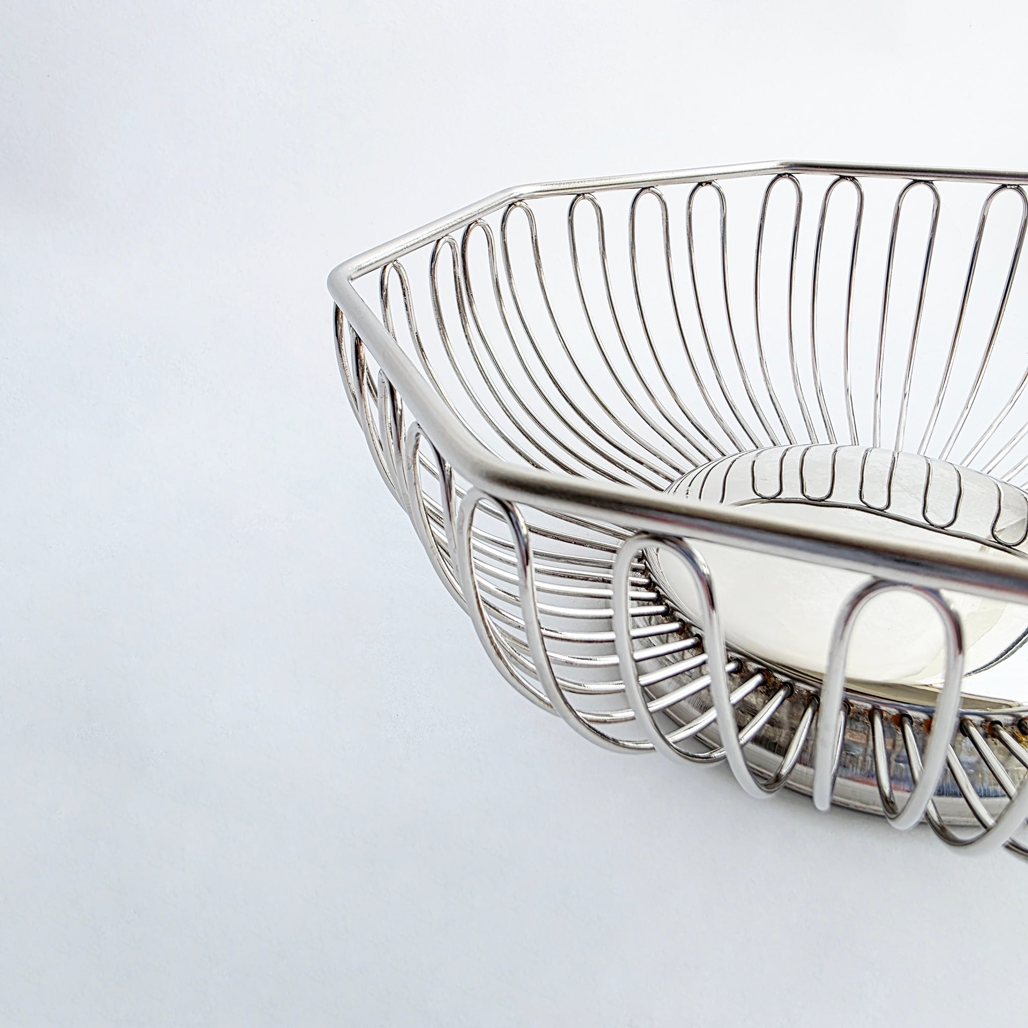 Vintage Alessi-style fruit basket