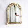 1980s Art Deco style gold mirror by Deknudt